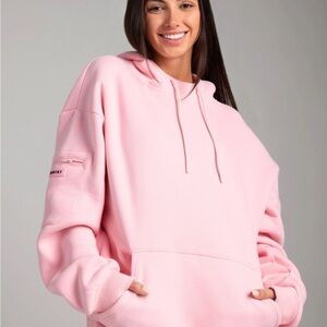 Comfrt airplane travel hoodie in Petal size Largw